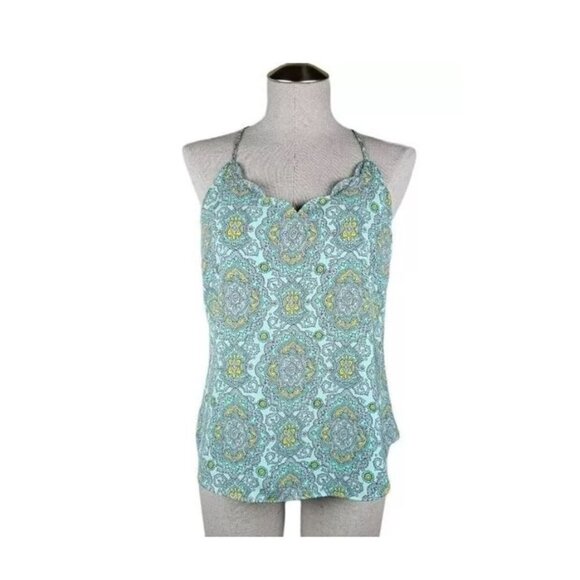 J. Crew Cami Top Womens Size 14 Blouse Tank Boho Casual Feminine Silky Print - Picture 1 of 7